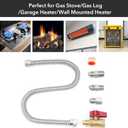 Stanbroil One Stop Gas Appliance Hook Up Kit - Brass Gas Ball Valve and Flexible Gas Connector with Fittings for Garage Heaters, Gas Stoves, Wall Mounted Heaters, Gas Fireplace and Gas Dryer