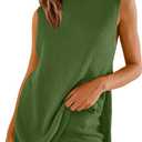 SENSERISE Womens Summer Sweater Sets 2 Piece Beach Vacation Outfits Top Shorts Ribbed Knit Lounge Sets (Medium, Dark Green)