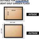Marsui 2 Pieces Golf Flag Display Frames for 12'' x 18'' Golf Flag Compact Black Photo Frame, Flags Not Included, Frame Size 13.7 x 19.7 Inch