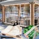 BeGrit Clear Tarp Heavy Duty 6.5x13 FT Clear Waterproof Tarps 12Mil Thick Anti-Tear PVC Vinyl Tarpaulin Enclosure with Grommets for Porch,Patio,Yard,Gazebo