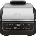 Ninja EG201 Foodi 6-in-1 Indoor Grill with Air Fry, Roast, Bake, Broil, & Dehydrate, 2nd Generation, Dishwasher Safe, Black/Silver