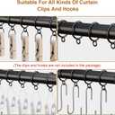 50 Packs Black Metal Curtain Rings with Eyelets, 1 inch Inner Diameter Drapery Rings Apply for Curtain Rods(Fits Up to 3/4-Inch Rod)