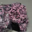 XeGe Faux Fur Leopard Print Bean Bag Chair Cover (No Filler), Fluffy Stuffed Animal Storage Pink Cheetah Bean Bag Home Decor, Furry Fuzzy Beanbag Cover for Adults Kids Girls, Anti-slip, Black and Pink (Large(38"x38"x40"))