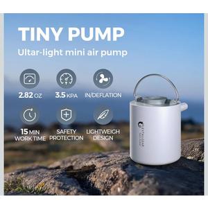 FLEXTAILGEAR Portable Air Pump for Inflatables, 2.82oz Classic Tiny Air Pump, Rechargeable Electric Air Pump to Inflate Deflate for Camping Gear Pool Floats Air Mattress