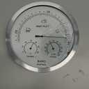 8.2 Extra Large Size Dial Type Barometer Thermometer Hygrometer 3 in 1 Multifunction, Pure Mechanical Dial Barometric Pressure Weather Station (Imperial) AW008A (Silver)