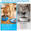 Slow Feeder Insert Dog Bowl 8 Cups Stainless Steel with Lick Mat