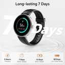 Smart Watches for Men/Women,1.27" HD Fitness Watch Answer/Make Call, Heart Rate/Sleep/SpO2Round Smart Watch for iPhone/Samsung/Android,IP68 Waterproof110+ Sport Mode-Black(2 Bands)