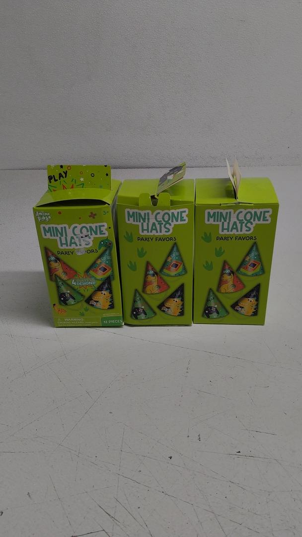 Anker Play Dino Mini Cone Hats, Pack of 3