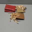 Tenare 24 Pcs Small Gift Bags Mini Metallic Paper Bags Bulk Tiny with Handles Tissue Paper for Jewelry Gift Wrapping St Patrick's Day Easter Spring Party Supply(4 x 2.8 x 4.5 Inch,Brown Red Gold)