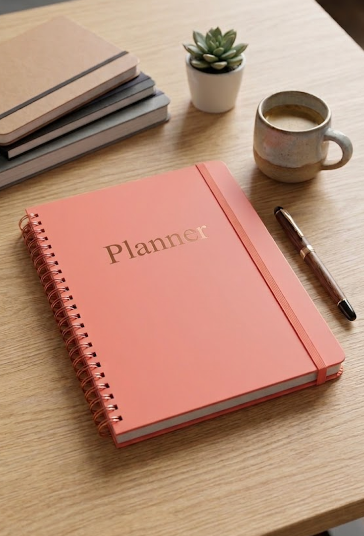 Forvencer 2026 Planner, Hardcover Calendar Planner Weekly and Monthly, Jan 2026 - Dec 2026, 8.5" x 11", Spiral Daily Organizer for Home School, Pink