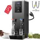 TERUISI Commercial Hot and Cold Water Dispenser, 60L(15.9Gal)/H Hot Water Boiler with Timer & Temp Settings, 1600W Electric Warm Drink Dispenser with 17L/4.5Gal Inner Tank for Café Office Countertop