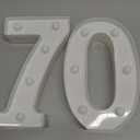 Happy 70th Birthday Decorations for Women Men, LED 70 Light Up Numbers for Party Decorations Table Decor, Warm White Small Marquee Letter Lights 70 Sign for Wedding Anniversary Decors