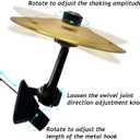 2 x Car Cymbal, Mini Drum Crash Cymbal For Car Vent,Car Cymbal Air Vent,Car Symbol Drum Air Vent (Silvery)