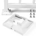 4pcs Post 2" Aluminum Deck Post Base Cover, Post Skirt, Handrail, Stair, Porch, Deck Railing Base Brackets Covers (White) (Post 2"x 2" Base 4.5"x4.5")