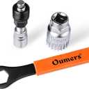 Oumers Bike Crank Extractor/Arm Remover and Bottom Bracket Remover with 16mm Spanner/Wrench. Professional Bicycle Repair Tool Kit (Orange)