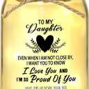 Gift for Daughter, Daughter Birthday Gifts from Mom Dad, Mother Daughters Gift, Daughters Gifts Mother's Day Graduation Decorative Jar Light Night