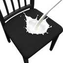 Waterproof Dining Chair Seat Covers Set of 6, Removable Washable Kitchen Chair Seat Slipcovers, Dining Room Chair Seat Covers for Home, Restaurant, Banquet