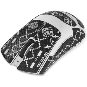 immoenuc Mouse Grip Tape Stickers for Razer Deathadder V4 Pro / V3 / V3 Pro Mouse Anti Slip Skin Self-Adhesive,Pre-Cut,Sweat-Resistant Game Mice Accessories Pro Performance Upgrade (Printing Pattern) Black