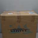 AMASHEN 18 Inch Vessel Sink Oval Undermount Bathroom Sink Ceramic Vanity Sink with Overflow, White UB-11