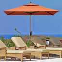 EliteShade USA 10-Year-Non-Fading 6x6Ft Square Market Patio Umbrella, UPF 50+ UV Protection Performance Sun Umbrella, Heavy Duty Commercial Grade Outdoor Table Umbrella with Crank, Windproof Vented Top for Garden, Pool, Deck and Outdoor Playsets, Rust