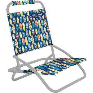 Cabana Beach Folding Beach Chair, 1 Position Lightweight and Portable Foldable Outdoor Camping Accessories, Scuba Blue