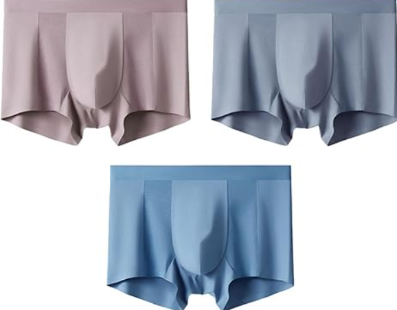 LARDROK Men's Ice Silk Boxer Briefs Breathable Mesh Underwear with U-Pouch, Seamless & Moisture-Wicking Modal Men's Boxers, XXL