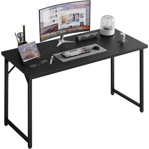 40 inch Computer Desk, Small Home Office Desk Study Writing Kid Table, Simple PC Gaming Desk, Adjustable Feet, Black