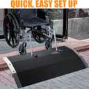 27.7" L x 1.5" H Wheelchair Ramp - Aluminum Threshold Bridge Ramp with Support Frame and Non-Slip Surface, Ideal for Patio Doors, Shed Doors, and Sliding Doors
