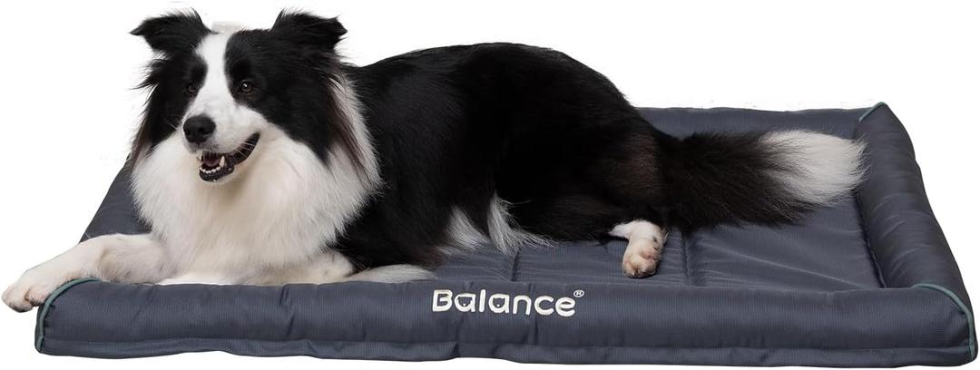 BALANCE Heavy Duty Oxford Dog Bed for Large Dogs, Waterproof Dogs Crates Pad Outdoor Dog Crate Mat, Wipe Clean & Easy Rinse, 36 inch