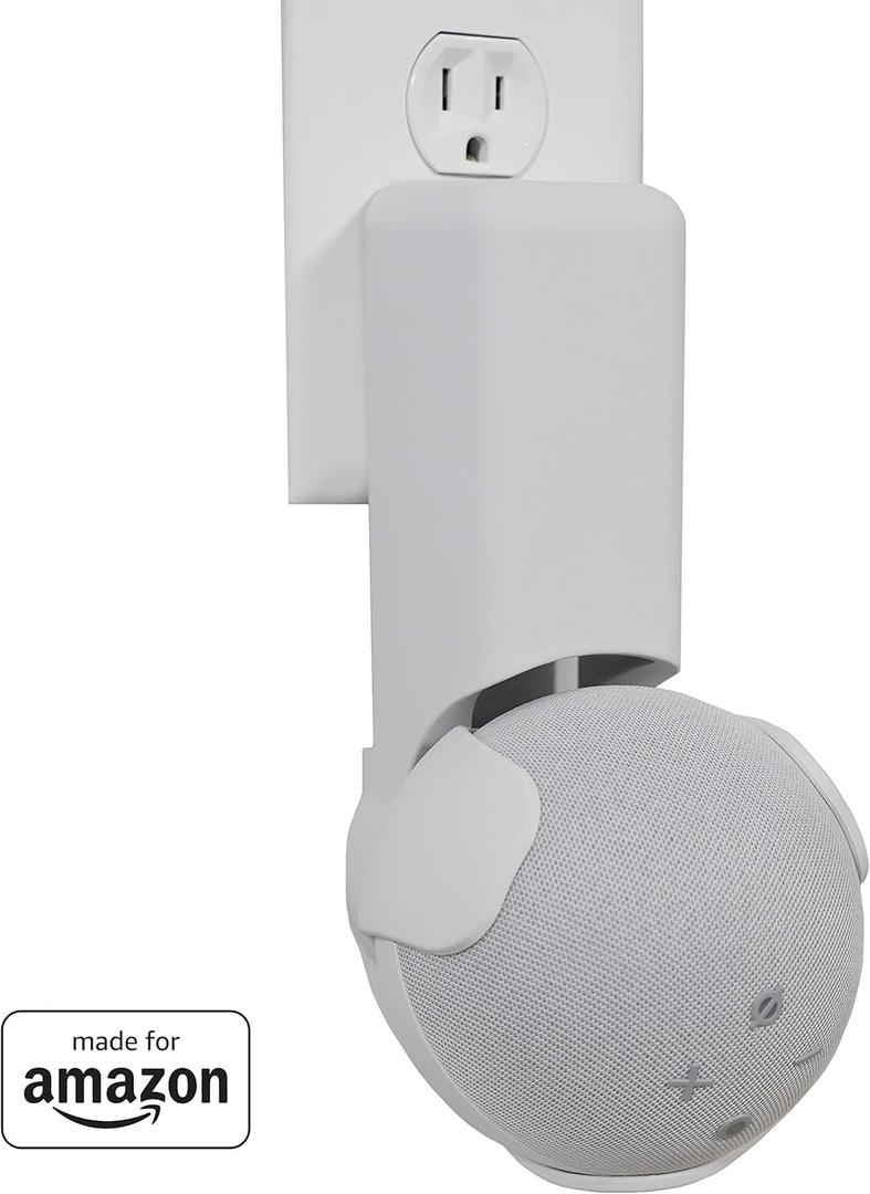 Made For Amazon Outlet Hanger, White, for Echo Dot (4th generation)