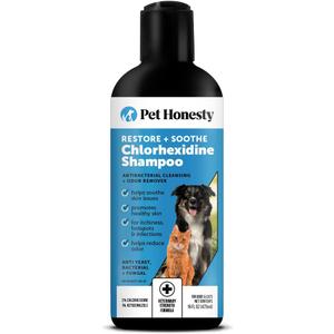 Pet Honesty Chlorhexidine Cat & Dog Seasonal Itch Relief Shampoo, for Allergies, Itching, Skin and Coat Supplement, Helps Shedding, Hot Spots, Deodorizing Dog Shampoo & Grooming Supplies,16oz