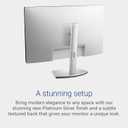 Dell S2722DC Monitor - 27-inch WQHD (2560x1440) 75Hz 4Ms Display, AMD FreeSync, Built in Speaker, USB Type-C Connectivity, Height/Pivot/Swivel/Tilt Adjust - Platinum Silver
