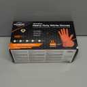 TitanFlex Heavy Duty Industrial Orange Nitrile Gloves, 8mil, Gloves Disposable Latex Free with Raised Diamond Texture Grip, Powder Free, Rubber Glove, Mechanic Gloves,100ct Box (XL)