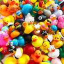 50 Pack Rubber Ducks in Bulk,Assortment Duckies for Jeep Ducking Floater Duck Bath Toys Party Favors