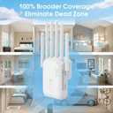 WiFi 6 Extender, AX1900 Dual Band WiFi Booster with 6 High-Gain Antennas, Covers Up to 12000 Sq.Ft for 105+ Devices. Features Gigabit Ethernet Port & Easy Setup for Seamless Whole Home Mesh WiFi