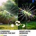 Solar Garden Lights Outdoor Waterproof (2 Pack),Solar Landscape Lighting,60LED Firework Lights for Garden, Pathway, Party & Christmas,Multicolor