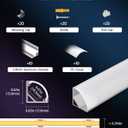 10Pack 3.3FT/1M LED Aluminum Channel V Shape with Milky White Cover Lens for 8/10mm LED Strip Lights,LED Diffuser Channel Even Glow for Living Room,Stairs, Kitchen, Cabinet