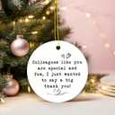 2 x Thank You Coworker Ornament, Colleagues Gifts for Women Hanging Ornaments for Christmas Tree Party Holiday Decorations, Thank You Gifts for Coworkers Decorative Ornaments Keepsake