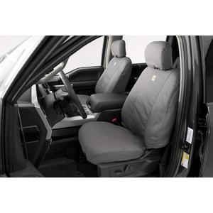 Covercraft Carhartt SeatSaver Custom Seat Covers | Fits 2014-2016 Chevrolet Silverado/GMC Sierra 1500, 2015-2016 Silverado/Sierra 2500/3500 | 1st Row Bucket Seats, Duck Weave Gravel