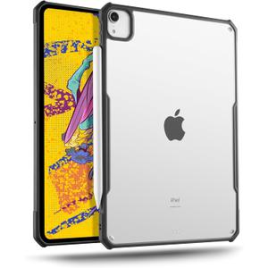 TineeOwl iPad Air 13 inch Case M3/M2 (2025/2024), Ultra Thin, Matte Clear Case, Flexible TPU Absorbs Shock, Supports Apple Pencil Wireless Charging and Touch ID (Black/Matte Back)