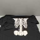 Halloween Shirts for Men:Giant Skeleton Chest Print Costumes Fun Tee Crew Neck Short Sleeve XL