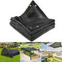 Garden 70% Shade Cloth, 10 x 20 FT Black Sun Shade Net, Mesh Sun Shade Tarp with Reinforced Brass Grommets, Sunblock Shade Cloths for Plants Cover, Greenhouse, Patio, Chicken Coop, Tomatoes