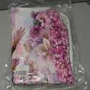 Litabel 4 Pcs Pink Hummingbird Flower Shower Curtain Set with Rugs for Bathroom Decor, Rustic Floral Bathroom Sets with Shower Curtain and Rugs, Bathroom Curtain Set with Mats (Hooks Not Included)