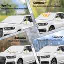 Windshield Cover for Ice and Snow45 * 63 inch Extra Large Windshield Snow Cover with 9 PCS Magnets,Fits Most Vehicles,Say Goodbye to Frosty Mornings and Hello to Easy Winter Prep
