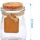 Brajttt 30Pcs Glass Favor Jar With Cork Lids3.4 oz Small Glass Bottles for Wedding Favor, Party Favor, Gift Jars for Candy, Twine and LabelsMultifunctional,Great Decoration 100 ML