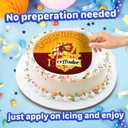 7.5 Inch Edible Cake Toppers Harry Potter Gryffindor Crest White Themed Birthday Party Collection of Edible Cake Decorations