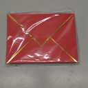 A7 Envelopes - V Flap Foil Border Luxury Mailing Envelopes for 5" x 7" Cards - for Wedding, Invitations, Baby Shower, Photos, Graduation, Birthday, Bridal Shower - 5.25" x 7.25" (Red, 25 Pack)