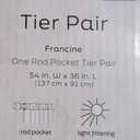 Package Of No. 918 Francine Embroidered Tier Pair Curtains in 36" Length 54" Width, Bobbi