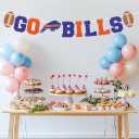 Pre-Strung GO BILLS Banner - Bills Football Party Sign Bills Game Day Banner, Bills Party, Bills Birthday Blue Glitter