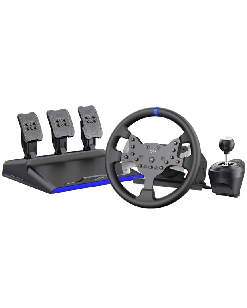 PXN V99 Gaming Racing Wheel with Pedals and Shifter, 3.2Nm Force Feedback, 6-Speed Shifter, Hall Sensor Pedals, 2-Clutch Paddles, 11.8 Inch Steering Wheel for PC, Xbox Series X|S, Xbox One, PS4